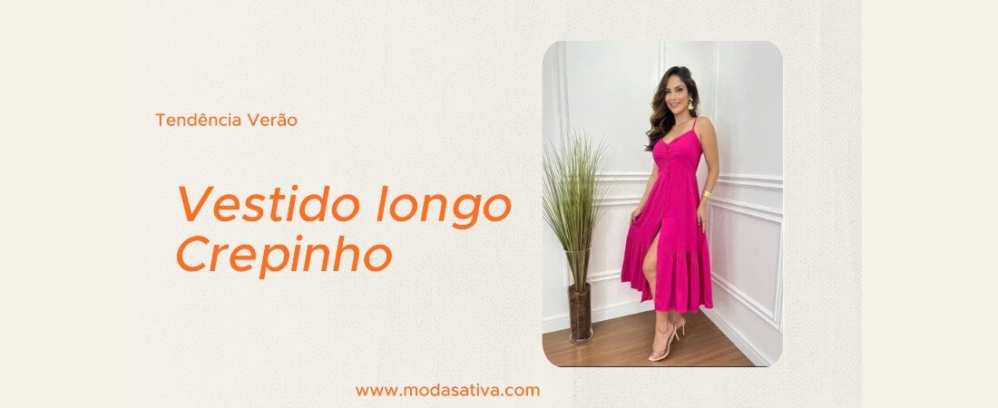 Dicas completa sobre Vestido longo Crepinho Com Bojo e Botões