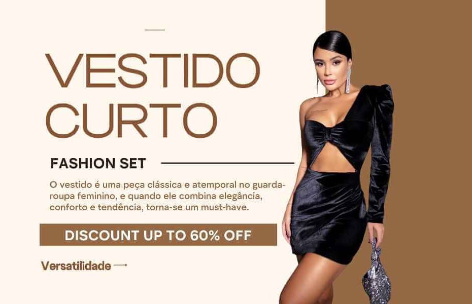 Vestido Curto Veludo mais vendido.