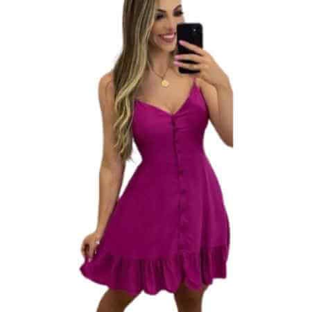 Vestido Curto rosa tendência