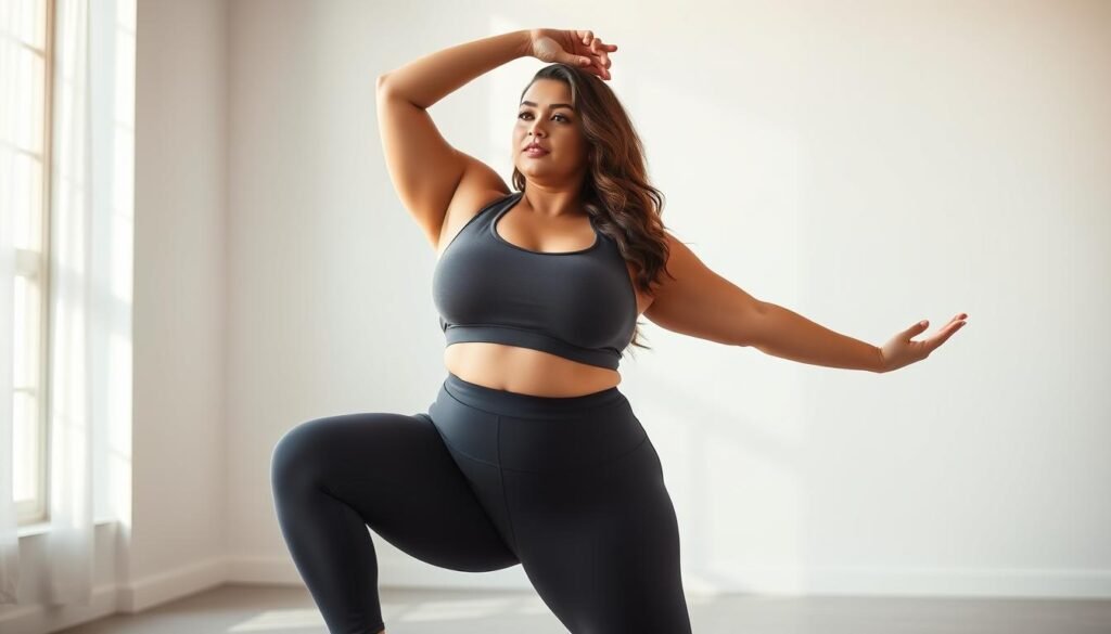 Mulher plus size treinando na academia sozinha em contagem, viraliza na net.