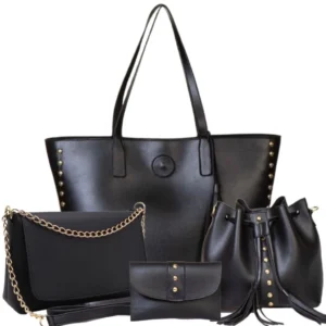 Imagem de Bolsa Feminina KIT 4 PEÇAS na cor preto.