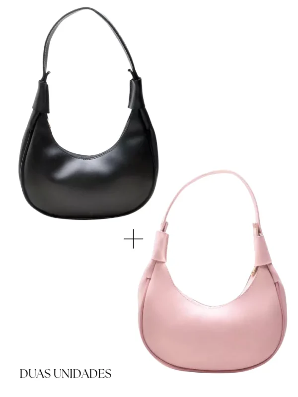 Modelo da Bolsa Feminina kit 2 peças baguete MEIA LUA 1