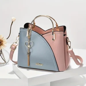 Modelo da Bolsa Tote Colorblock